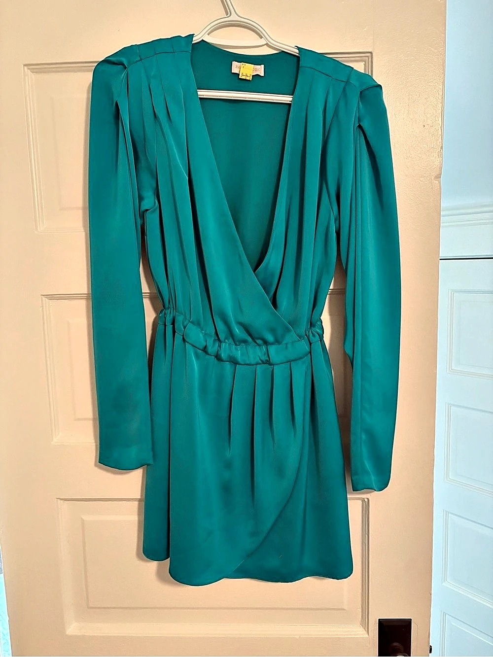 Ramy Brook Teal Long Sleeve Mini Dress Like New